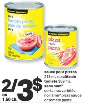 L'Intermarché sauce pour pizzas 213 mL ou pâte de tomate 369 mL sans nom offer