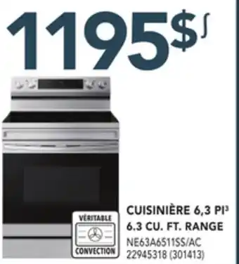 Réno Dépôt CUISINIÈRE 6,3 PI³ SAMSUNG offer