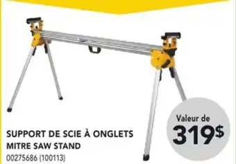 SUPPORT DE SCIE À ONGLETS DEWALT
