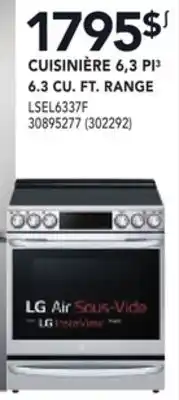 Réno Dépôt CUISINIÈRE 6,3 PI³ LG offer