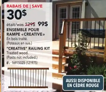 Réno Dépôt ENSEMBLE POUR RAMPE CREATIVE 6' offer