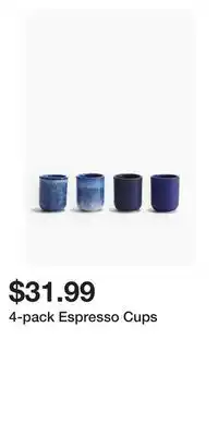 H&M 4-pack Espresso Cups offer