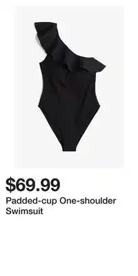 H&M Padded-cup One-shoulder Swimsuit offer