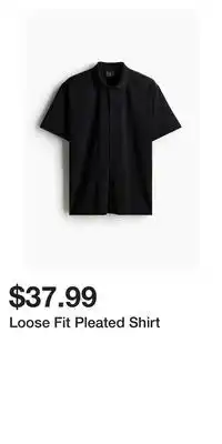 H&M Loose Fit Pleated Shirt offer