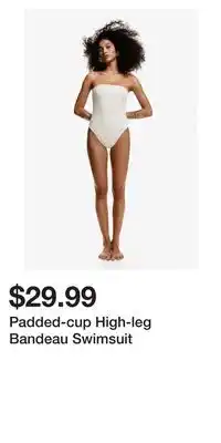 H&M Padded-cup High-leg Bandeau Swimsuit offer