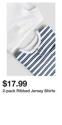 H&M 2-pack Ribbed Jersey Shirts offer