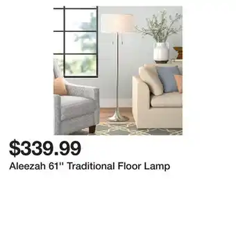 Wayfair Aleezah 61'' Traditional Floor Lamp offer