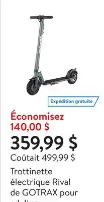 Walmart Trottinette électrique Rival de GOTRAX pour adultes offer