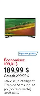 Walmart Téléviseur intelligent Tizen de Samsung 32 po (boîte ouverte) offer