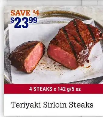 M & M Food Market Teriyaki Sirloin Steaks offer