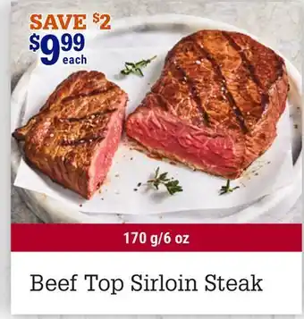 M & M Food Market Beef Top Sirloin Steak offer