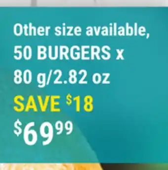 M & M Food Market Fully Cooked Tasty Burgers † offer