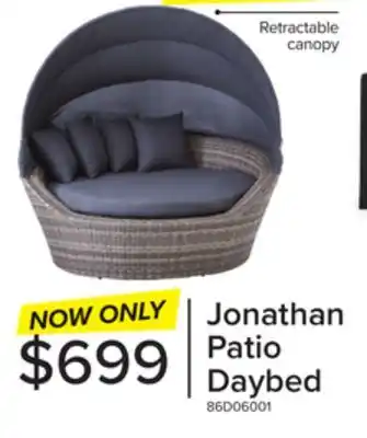 Leon's Jonathan Outdoor Patio Daybed - Smokey Grey offer