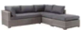 Leon's Caribe 2-Piece Outdoor Sectional and Ottoman - Grey offer