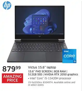 The Source HP Victus 15.6 laptop 15.6 FHD Screen | 8GB RAM | 512GB SSD | NVIDIA RTX 2050 graphics offer
