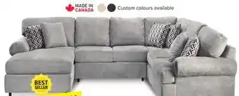 Leon's Jupiter 4-Piece Sectional with Left-Facing Chaise - Ash Grey offer