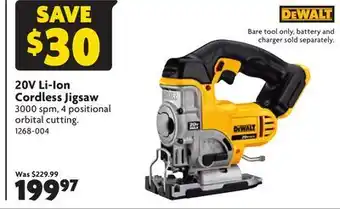 Home Hardware 20V Li-Ion Cordless Jigsaw offer