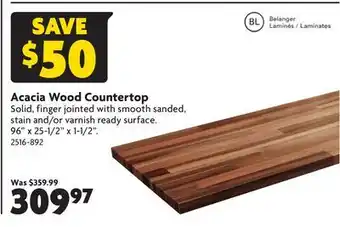 Home Hardware Acacia Wood Countertop offer
