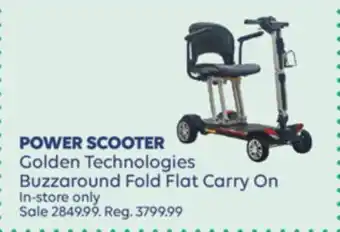 Wellwise by Shoppers POWER SCOOTER Golden Technologies Buzzaround Fold Flat Carry On offer