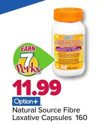 PharmaChoice Option+ Natural Source Fibre Laxative Capsules offer