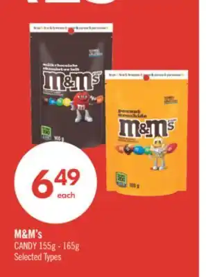 Shoppers Drug Mart M&M's CANDY offer