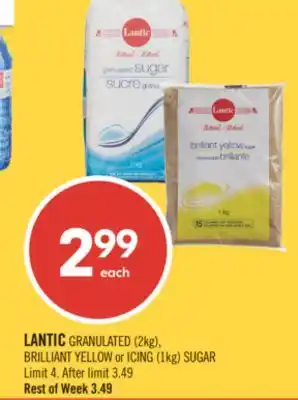 Shoppers Drug Mart LANTIC GRANULATED (2kg), BRILLIANT YELLOW or ICING (1kg) SUGAR offer