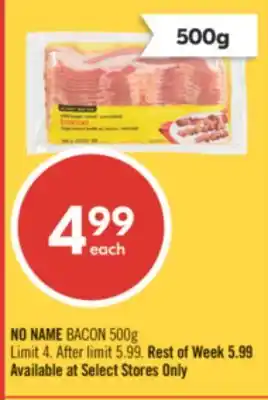 Shoppers Drug Mart NO NAME BACON offer