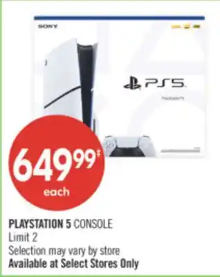 Shoppers Drug Mart PLAYSTATION 5 CONSOLE offer