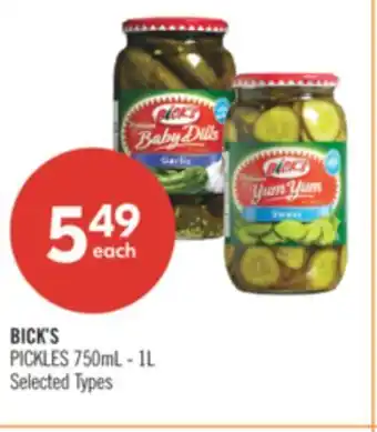 Shoppers Drug Mart BICK'S PICKLES offer
