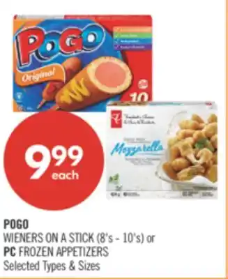 Shoppers Drug Mart POGO WIENERS ON A STICK (8's-10's) or PC FROZEN APPETIZERS offer