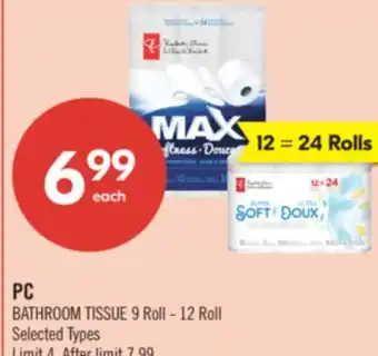 Shoppers Drug Mart PC BATHROOM TISSUE offer