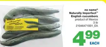 Wholesale Club NO NAME NATURALLY IMPERFECT ENGLISH CUCUMBERS, 3 lb offer