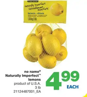 Wholesale Club NO NAME NATURALLY IMPERFECT LEMONS, 3 lb offer