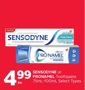 Rexall SENSODYNE or PRONAMEL Toothpaste 75mL-100mL offer