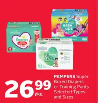 Rexall PAMPERS Super Boxed Diapers or Training Pants offer