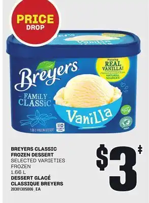 Independent City Market DESSERT GLACÉ CLASSIQUE BREYERS, 1.66 L offer