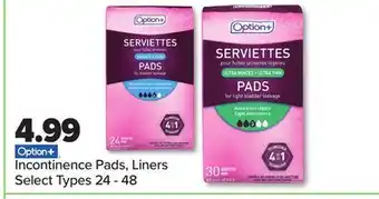 PharmaChoice Option+ Incontinence Pads, Liners offer