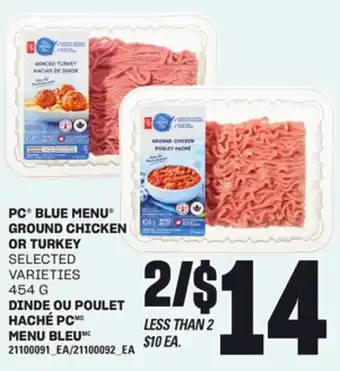 Independent City Market DINDE OU POULET HACHÉ PC MENU BLEU, 454 G offer