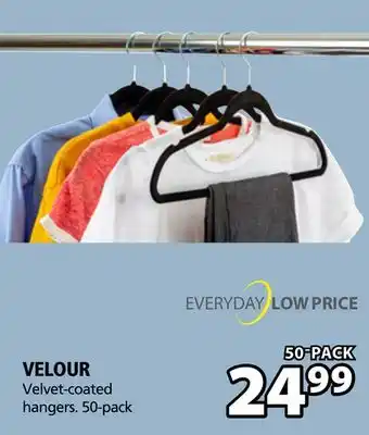 JYSK VELOUR Velvet-coated hangers. 50-pack offer