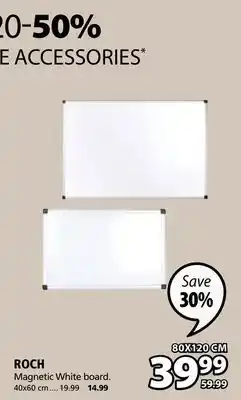 JYSK ROCH Magnetic White board offer