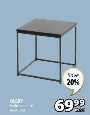 JYSK OLEBY Patio side table offer