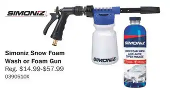PartSource Simoniz Snow Foam Wash or Foam Gun offer