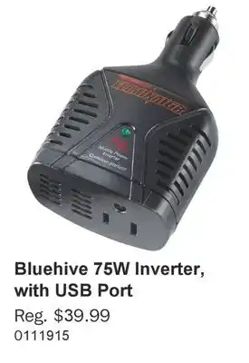 PartSource Bluehive 75W Inverter, with USB Port offer