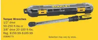 PartSource Stanley Torque Wrenches offer