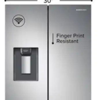 Leon's Samsung Stainless Steel French Door Refrigerator with External Water Dispenser (22.1 cu.ft.) - RF22A4221SR/AA offer