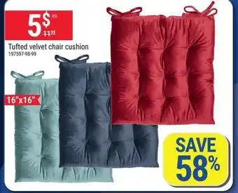 Rossy Tufted velvet chair cushion offer