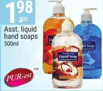 Rossy PUREST Asst. liquid hand soaps offer