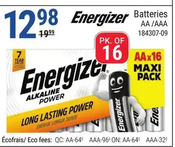 Rossy ENERGIZER Batteries AA /AAA offer