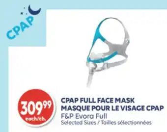 Wellwise by Shoppers MASQUE POUR LE VISAGE CPAP F&P Evora Full offer