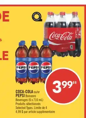 Pharmaprix COCA-COLA or PEPSI Beverages offer